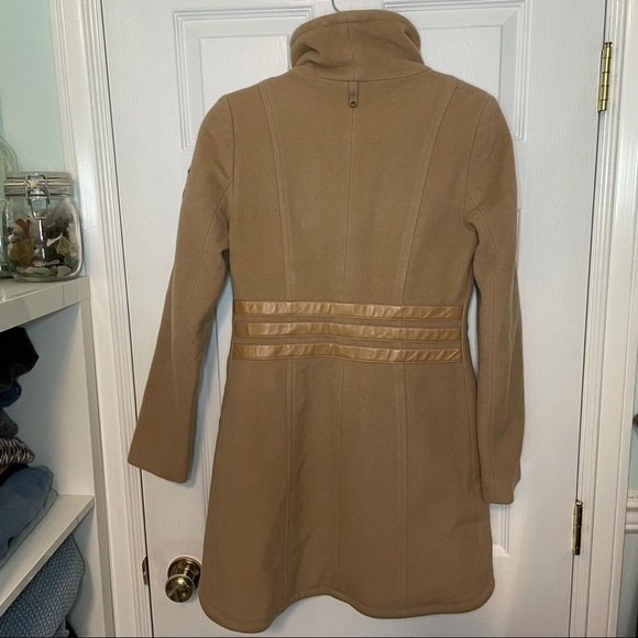MACKAGE Wool Cashmere Camel Double Breasted Long Coat Jacket Made in Canada S - Picture 8 of 13